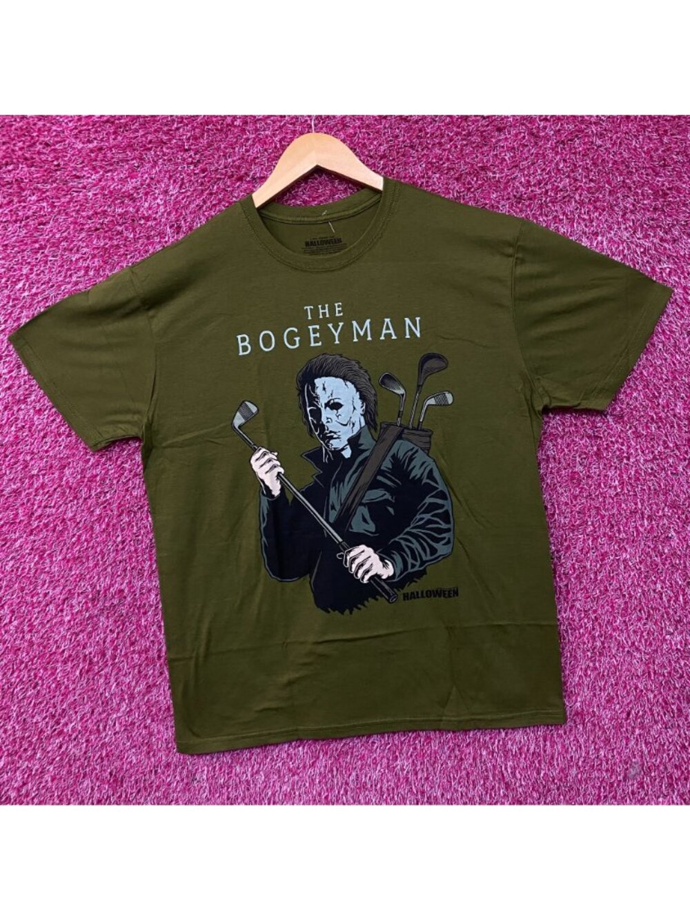 "The Bogeyman" Michael Myers Golf Halloween T-Shirt Large - Picture 3 of 4